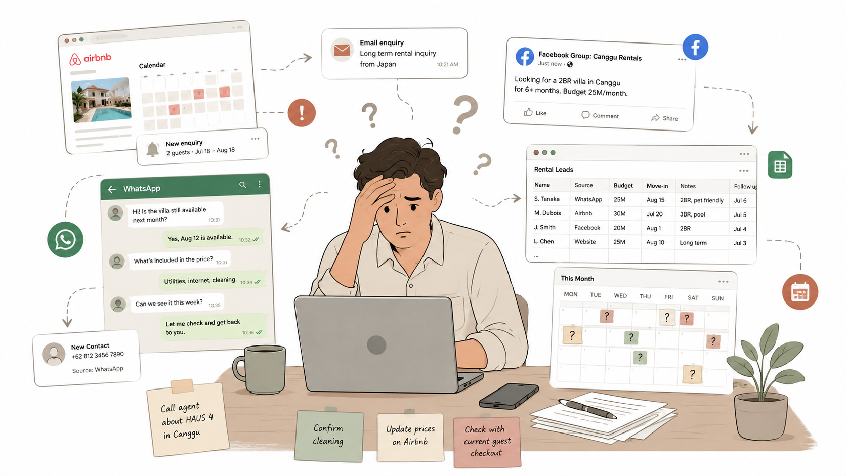 Managing rentals manually